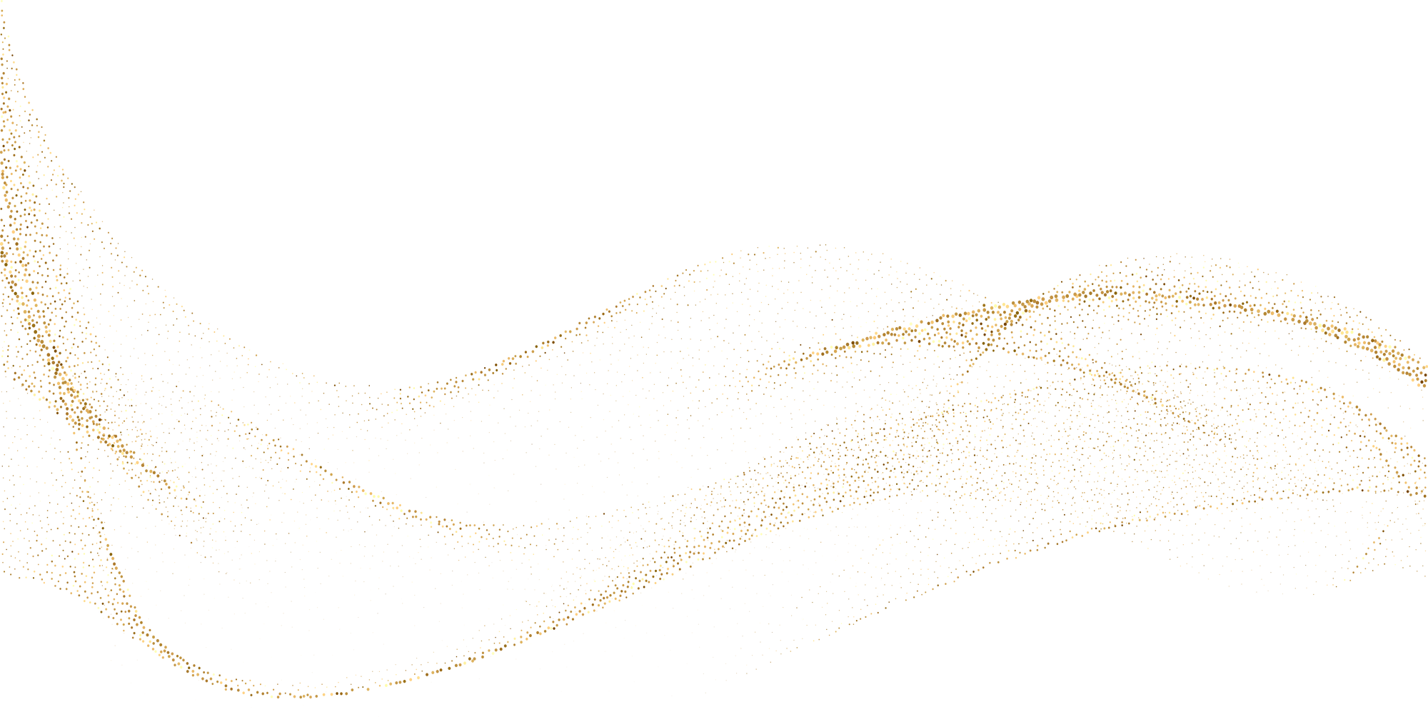 Decorative golden swirl of sparkles